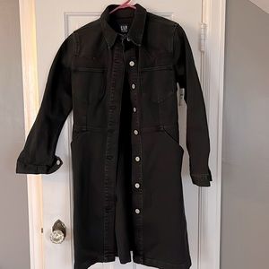 Long Black Denim Jacket